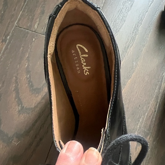 Clarks Black Leather Lace-Up Oxfords - Picture 4 of 4